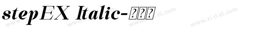 stepEX Italic字体转换